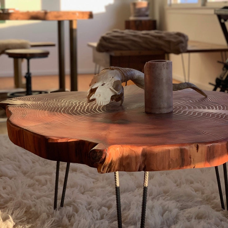 Giant Sequoia Redwood Circular Slab Coffee Table