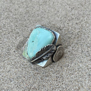 Passing Days - Number 8 Turquoise Bezel Set + Feather
